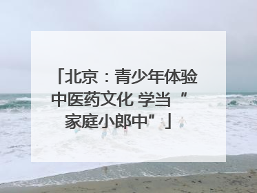 北京：青少年体验中医药文化 学当“家庭小郎中”