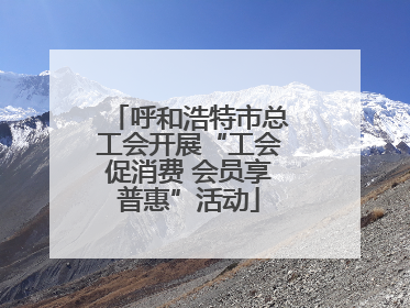 呼和浩特市总工会开展“工会促消费 会员享普惠”活动