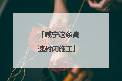 咸宁这条高速封闭施工