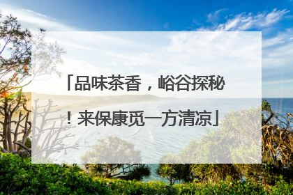 品味茶香，峪谷探秘！来保康觅一方清凉