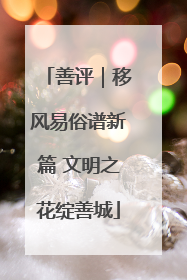 善评｜移风易俗谱新篇 文明之花绽善城