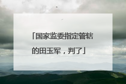 国家监委指定管辖的田玉军，判了