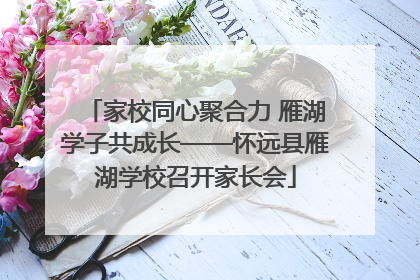 家校同心聚合力 雁湖学子共成长——怀远县雁湖学校召开家长会