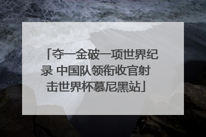夺一金破一项世界纪录 中国队领衔收官射击世界杯慕尼黑站