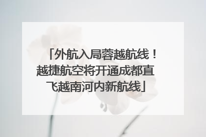 外航入局蓉越航线！越捷航空将开通成都直飞越南河内新航线