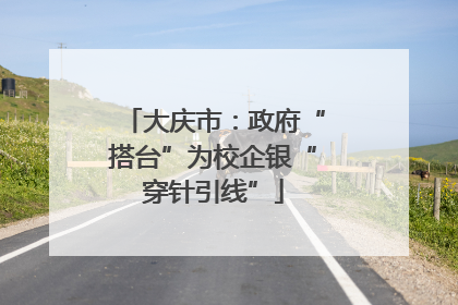 大庆市：政府“搭台”为校企银“穿针引线”
