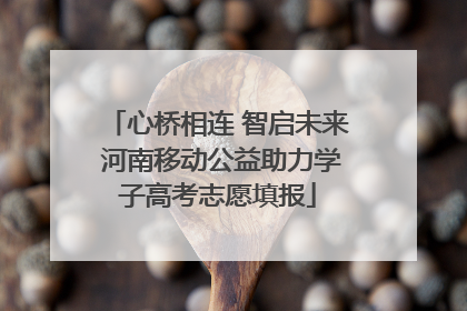 心桥相连 智启未来 河南移动公益助力学子高考志愿填报