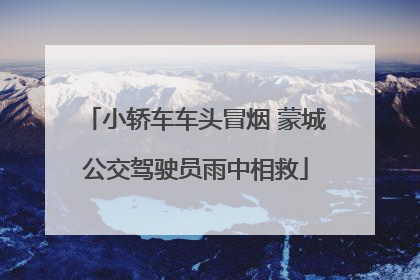 小轿车车头冒烟 蒙城公交驾驶员雨中相救