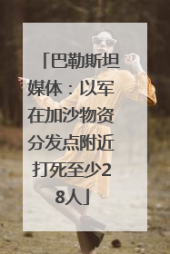 巴勒斯坦媒体：以军在加沙物资分发点附近打死至少28人