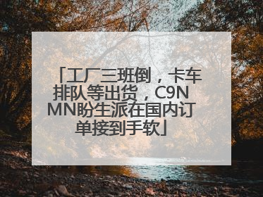 工厂三班倒，卡车排队等出货，C9NMN盼生派在国内订单接到手软