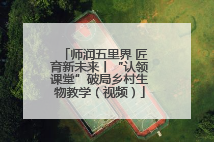 师润五里界 匠育新未来丨“认领课堂”破局乡村生物教学（视频）