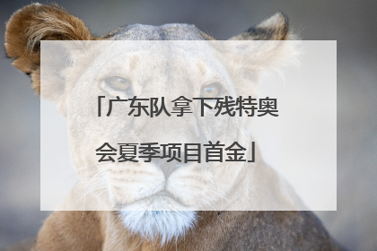 广东队拿下残特奥会夏季项目首金