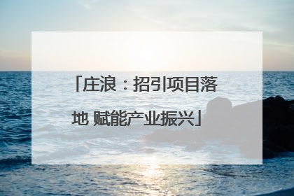 庄浪：招引项目落地 赋能产业振兴