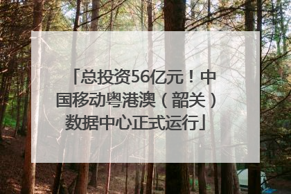 总投资56亿元！中国移动粤港澳（韶关）数据中心正式运行
