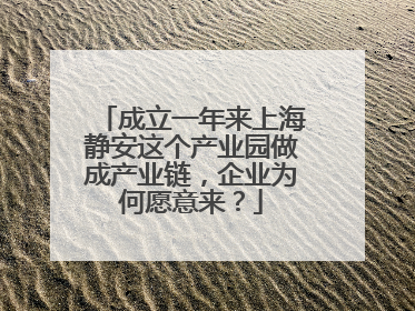 成立一年来上海静安这个产业园做成产业链，企业为何愿意来？