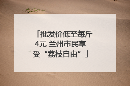 批发价低至每斤4元 兰州市民享受“荔枝自由”