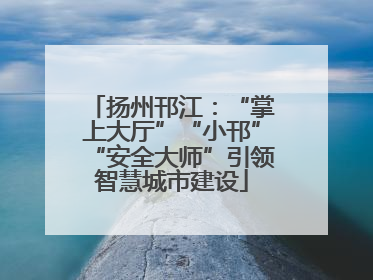 扬州邗江：“掌上大厅”“小邗”“安全大师”引领智慧城市建设