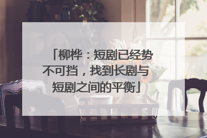 柳桦：短剧已经势不可挡，找到长剧与短剧之间的平衡