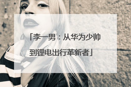 李一男：从华为少帅到锂电出行革新者