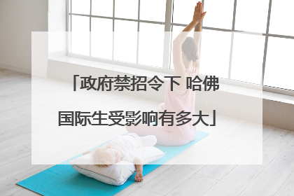 政府禁招令下 哈佛国际生受影响有多大