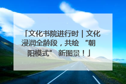 文化书院进行时｜文化浸润全龄段，共绘 “朝阳模式” 新图景！