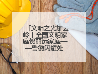 文明之光耀云岭丨全国文明家庭贺丽远家庭——警徽闪耀处 家风铸忠诚