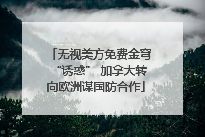 无视美方免费金穹“诱惑” 加拿大转向欧洲谋国防合作