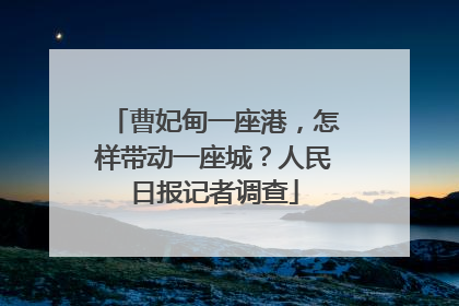曹妃甸一座港，怎样带动一座城？人民日报记者调查