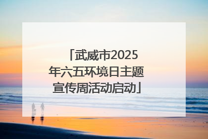 武威市2025年六五环境日主题宣传周活动启动