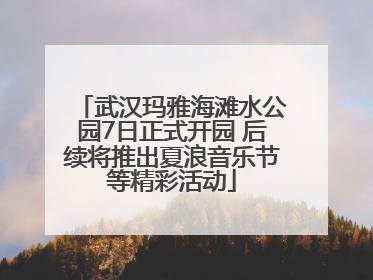 武汉玛雅海滩水公园7日正式开园 后续将推出夏浪音乐节等精彩活动