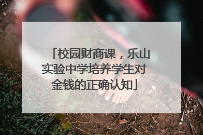 校园财商课，乐山实验中学培养学生对金钱的正确认知