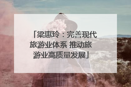 梁惠玲：完善现代旅游业体系 推动旅游业高质量发展