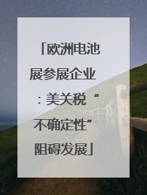 欧洲电池展参展企业：美关税“不确定性”阻碍发展