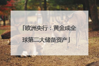 欧洲央行：黄金成全球第二大储备资产