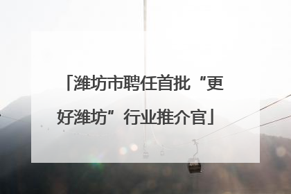 潍坊市聘任首批“更好潍坊”行业推介官