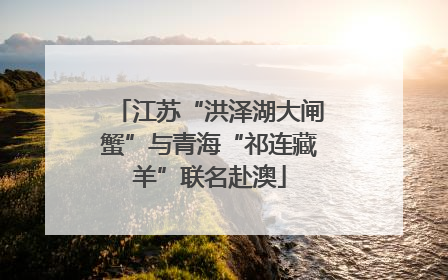 江苏“洪泽湖大闸蟹”与青海“祁连藏羊”联名赴澳