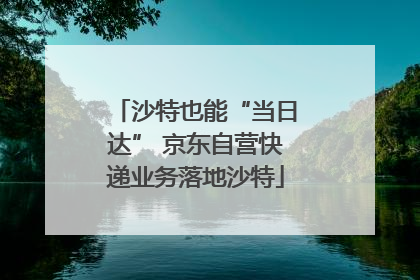 沙特也能“当日达” 京东自营快递业务落地沙特
