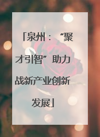 泉州：“聚才引智”助力战新产业创新发展