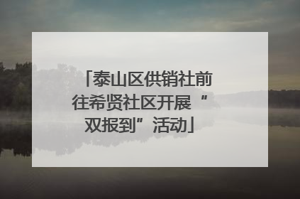 泰山区供销社前往希贤社区开展“双报到”活动