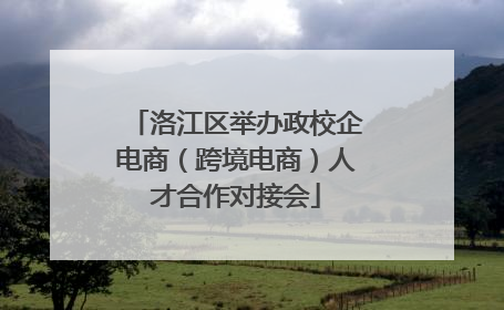 洛江区举办政校企电商（跨境电商）人才合作对接会