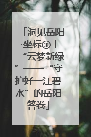洞见岳阳·坐标③丨“云梦新绿”——“守护好一江碧水”的岳阳答卷