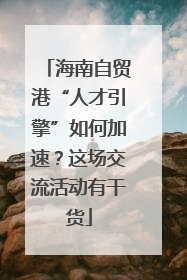 海南自贸港“人才引擎”如何加速？这场交流活动有干货