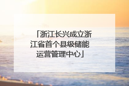 浙江长兴成立浙江省首个县级储能运营管理中心