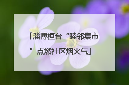 淄博桓台“睦邻集市”点燃社区烟火气