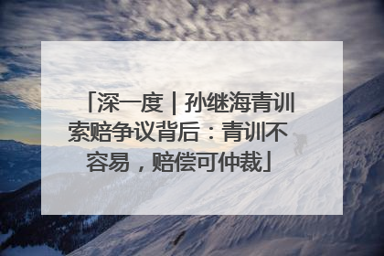 深一度｜孙继海青训索赔争议背后：青训不容易，赔偿可仲裁