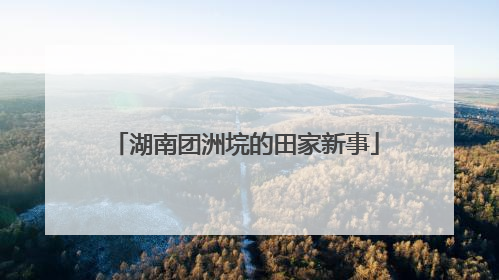 湖南团洲垸的田家新事