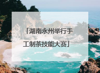 湖南永州举行手工制茶技能大赛