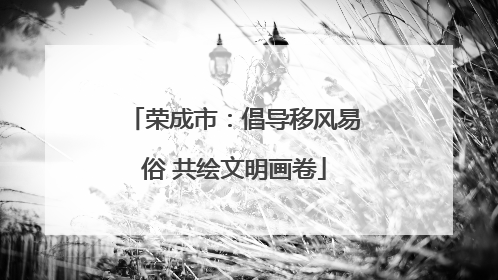 荣成市：倡导移风易俗 共绘文明画卷