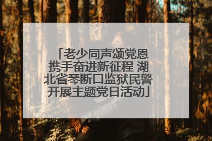老少同声颂党恩 携手奋进新征程 湖北省琴断口监狱民警开展主题党日活动