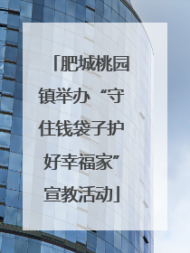 肥城桃园镇举办“守住钱袋子护好幸福家”宣教活动